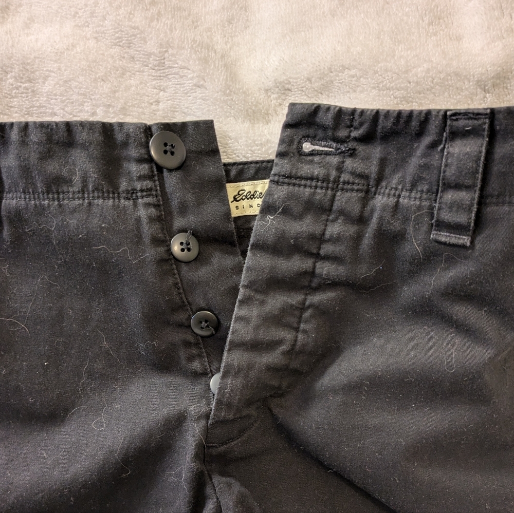 Eddie Bauer black button fly shorts 4
